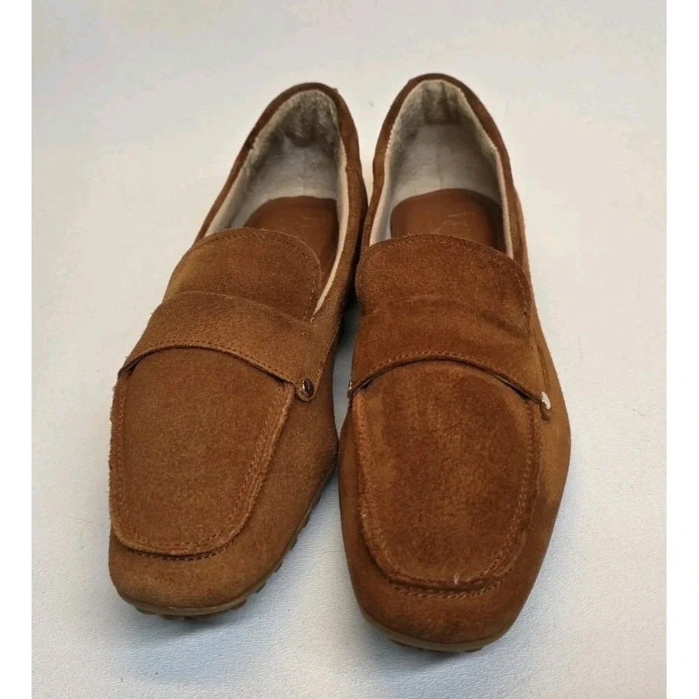 Womens Size 6.5 Franco Sarto Persia Suede Loafer Driving Shoes